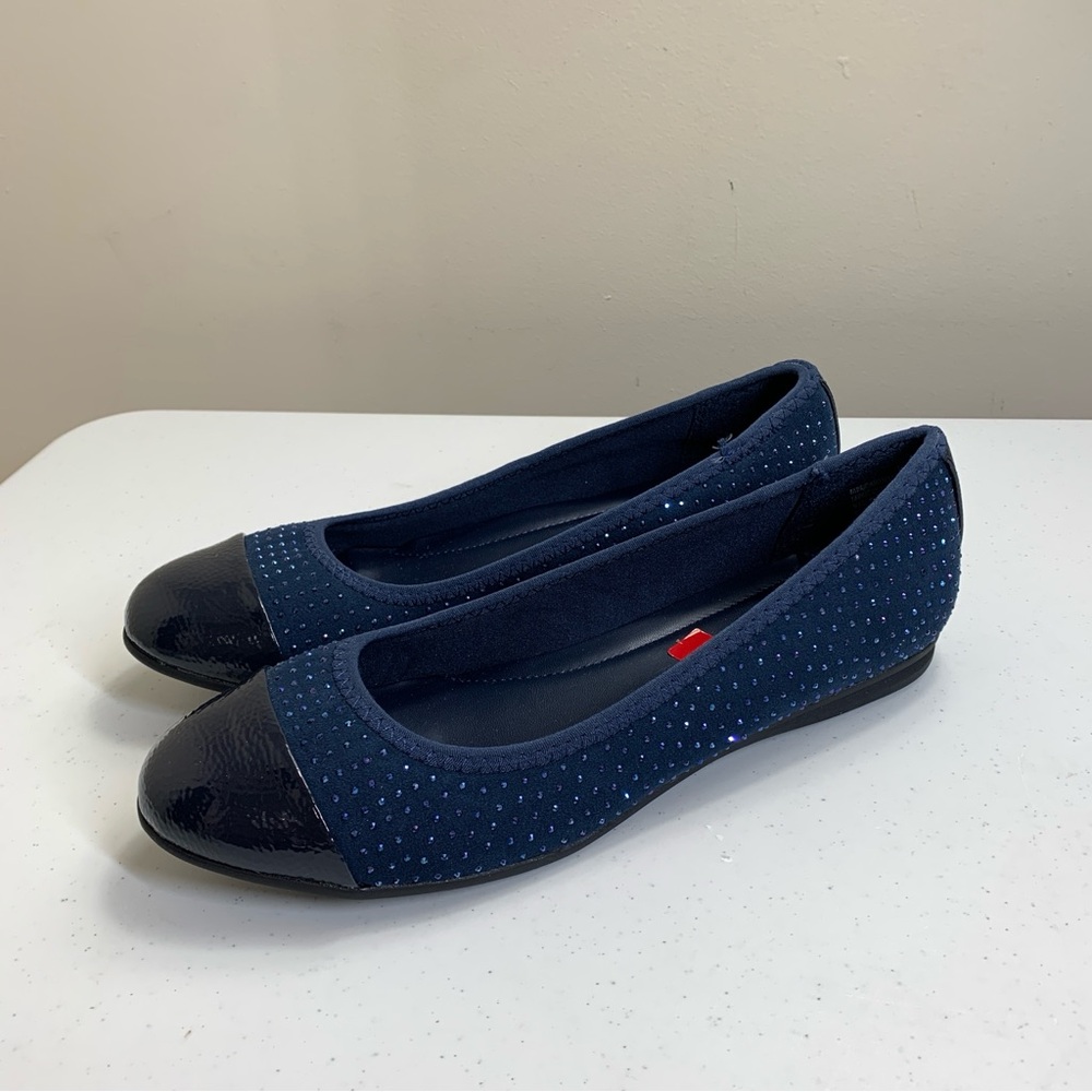 Karen Scott Womens Ambree Navy Toe Cap Slip On Shoes -size8.5 - Picture 11 of 13